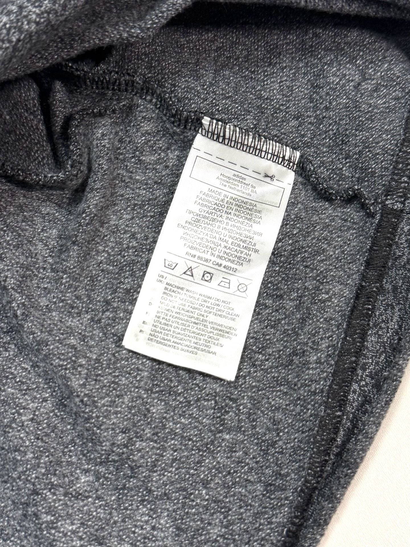 adidas Women's Hoodie Size M Y2K Athleisure Streetwear Indie Vanguard Balletcore Cropped Raw Hem Heather Grey Drawstring Pullover Cotton Blend Drop Shoulder GU6194 7