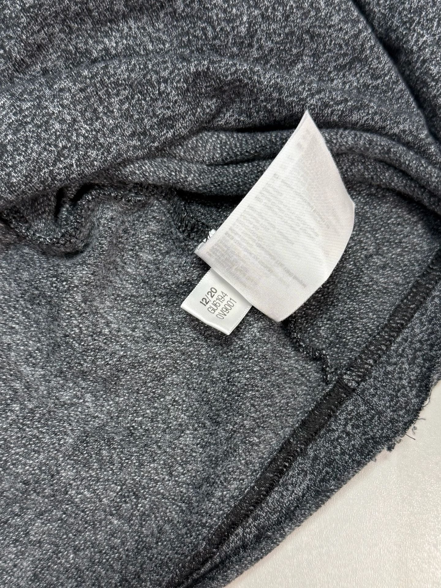 adidas Women's Hoodie Size M Y2K Athleisure Streetwear Indie Vanguard Balletcore Cropped Raw Hem Heather Grey Drawstring Pullover Cotton Blend Drop Shoulder GU6194 9