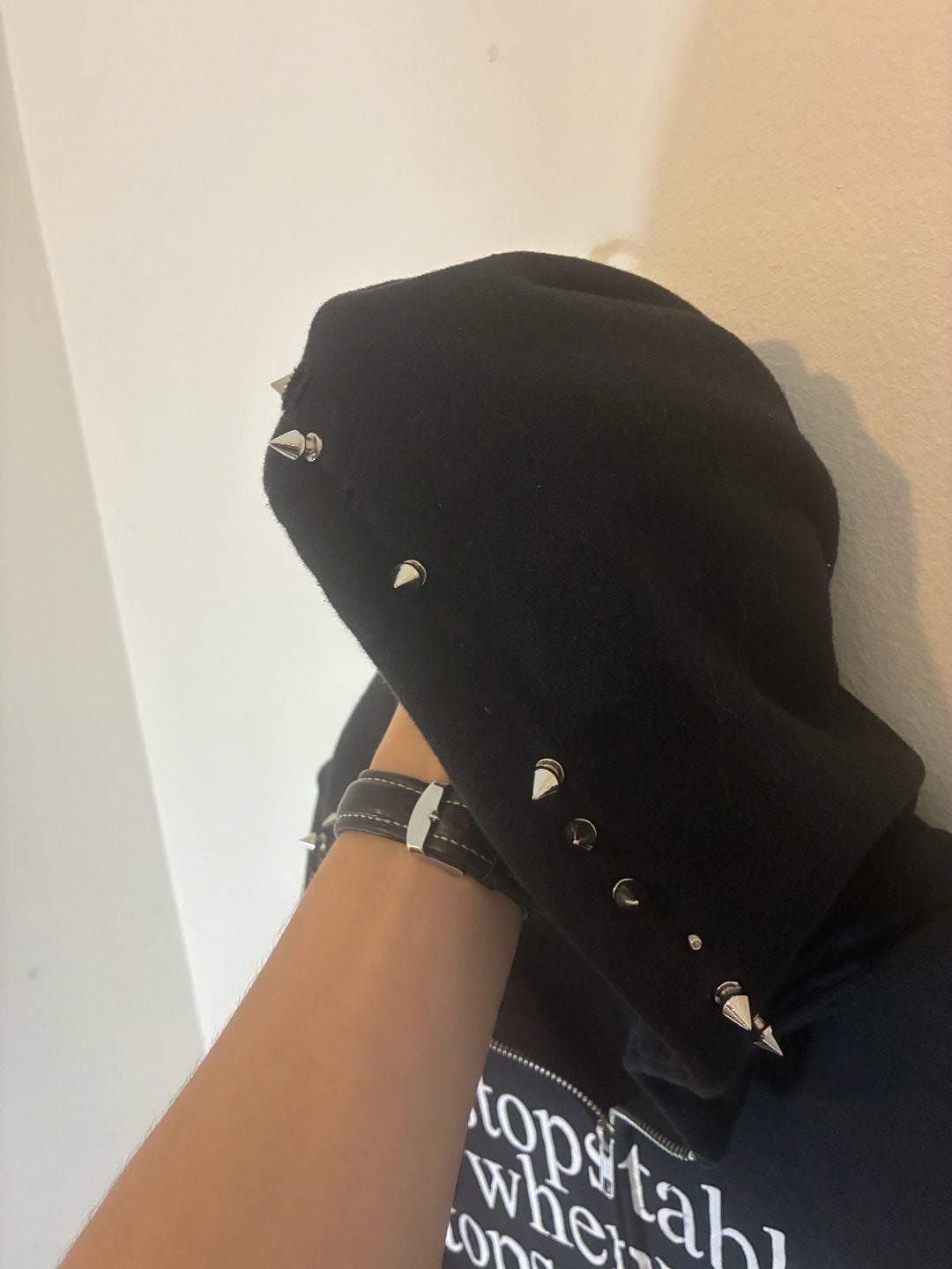 Chiodos Spiked Zip-Up Emo Band Hoodie Black 4