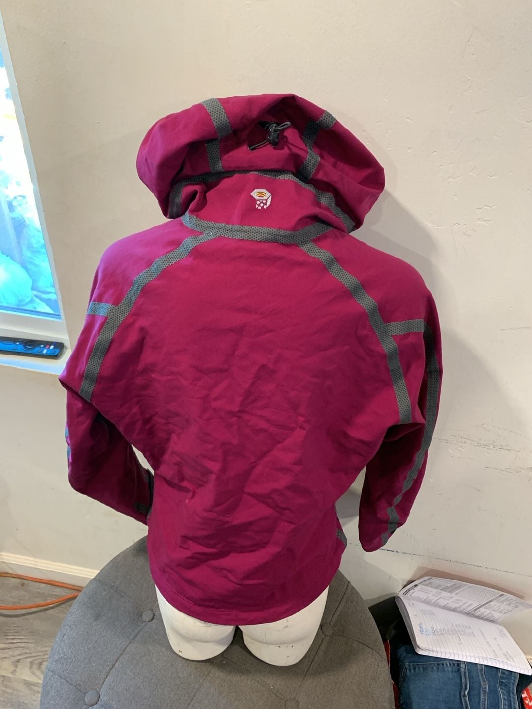 Mountain Hardwear Hooded Softshell Jacket Pink Gray 6