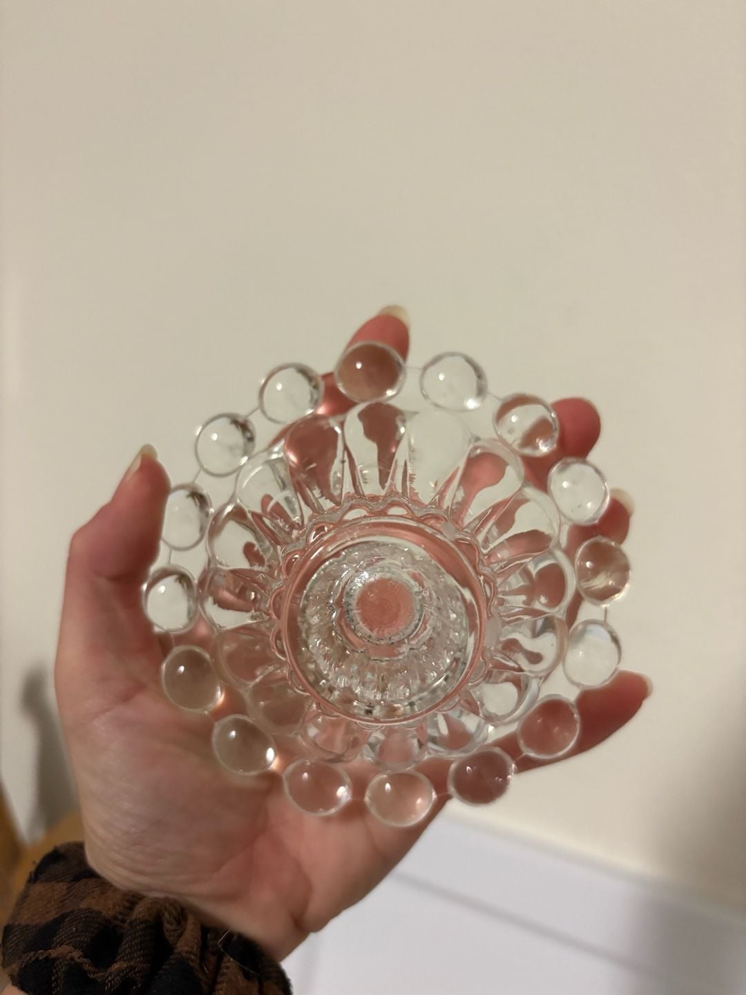 Anchor Hocking Boopie Clear Glass Candle Holders Set of 2 7