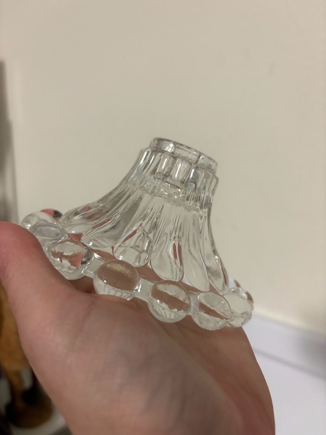 Anchor Hocking Boopie Clear Glass Candle Holders Set of 2 8