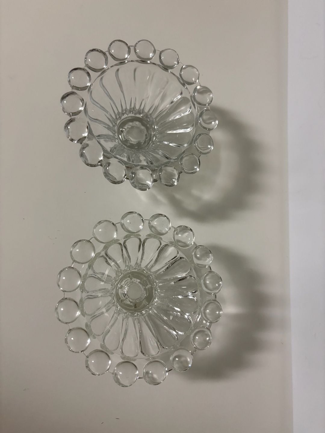 Anchor Hocking Boopie Clear Glass Candle Holders Set of 2 9
