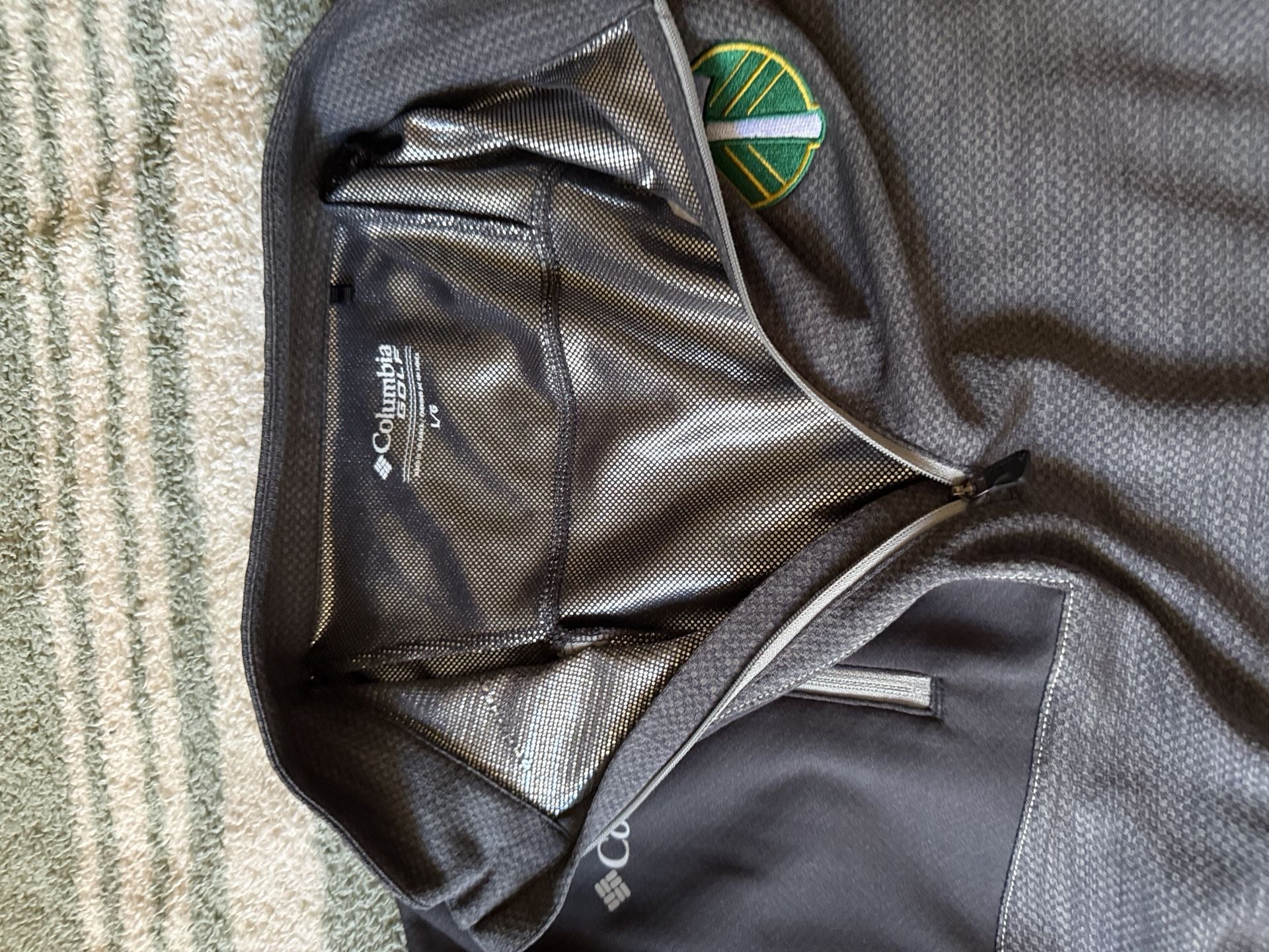 Columbia Portland Timbers Quarter-Zip Pullover Size L Gray Omni-Heat 4