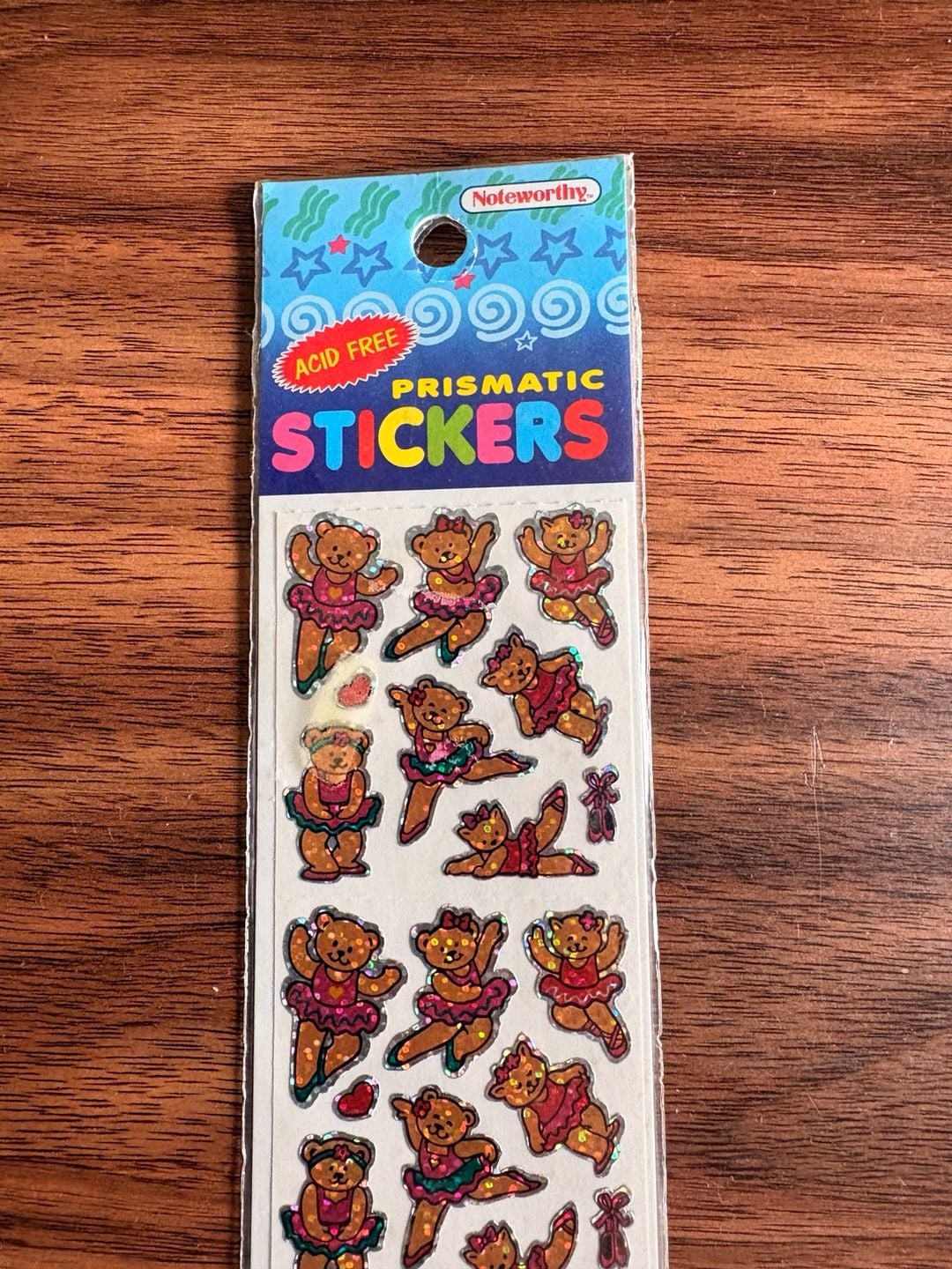 Noteworthy Vintage Prismatic Stickers Ballerina Bears ED2204 4