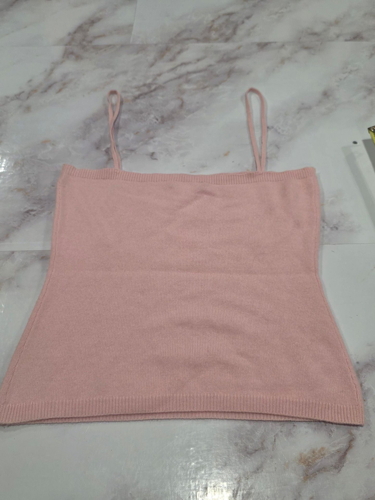 Nordstrom Cashmere Tank Top Pink 100% Cashmere 8