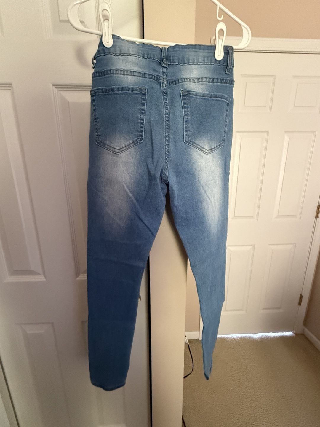 Kunmi Skinny Jeans Size S Blue Button Fly Denim 5