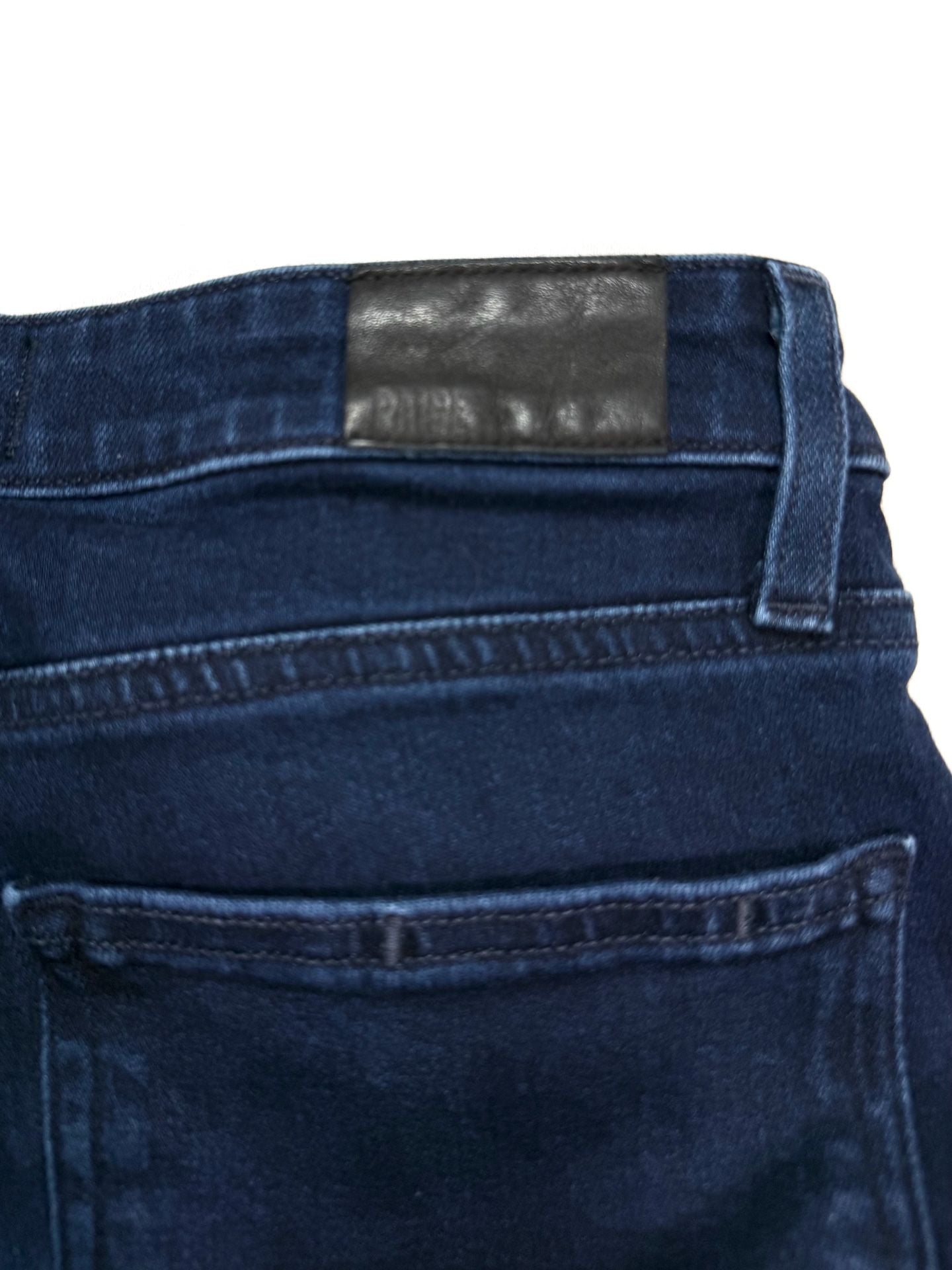 PAIGE Women's Jeans 29 Quiet Luxury Old Money Y2K Americana Retro Genevieve High Rise Flare Dark Wash Stretch Denim Bell Bottom 70s Made in USA 8