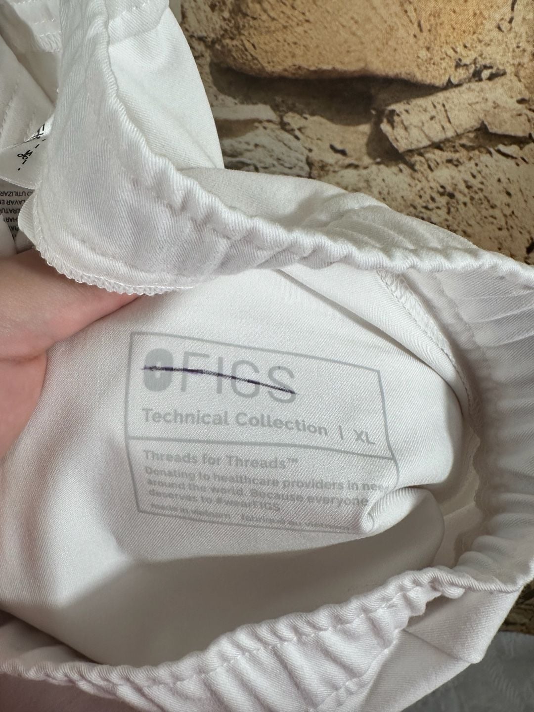 FIGS Scrub Pants Size XL White Technical Collection Joggers 6