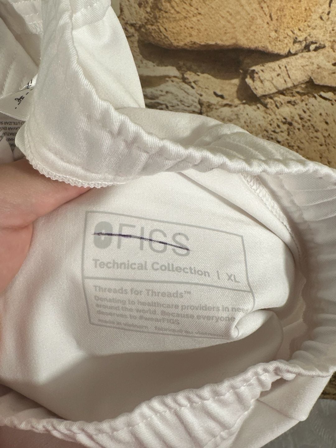 FIGS Scrub Pants Size XL White Technical Collection Joggers 8