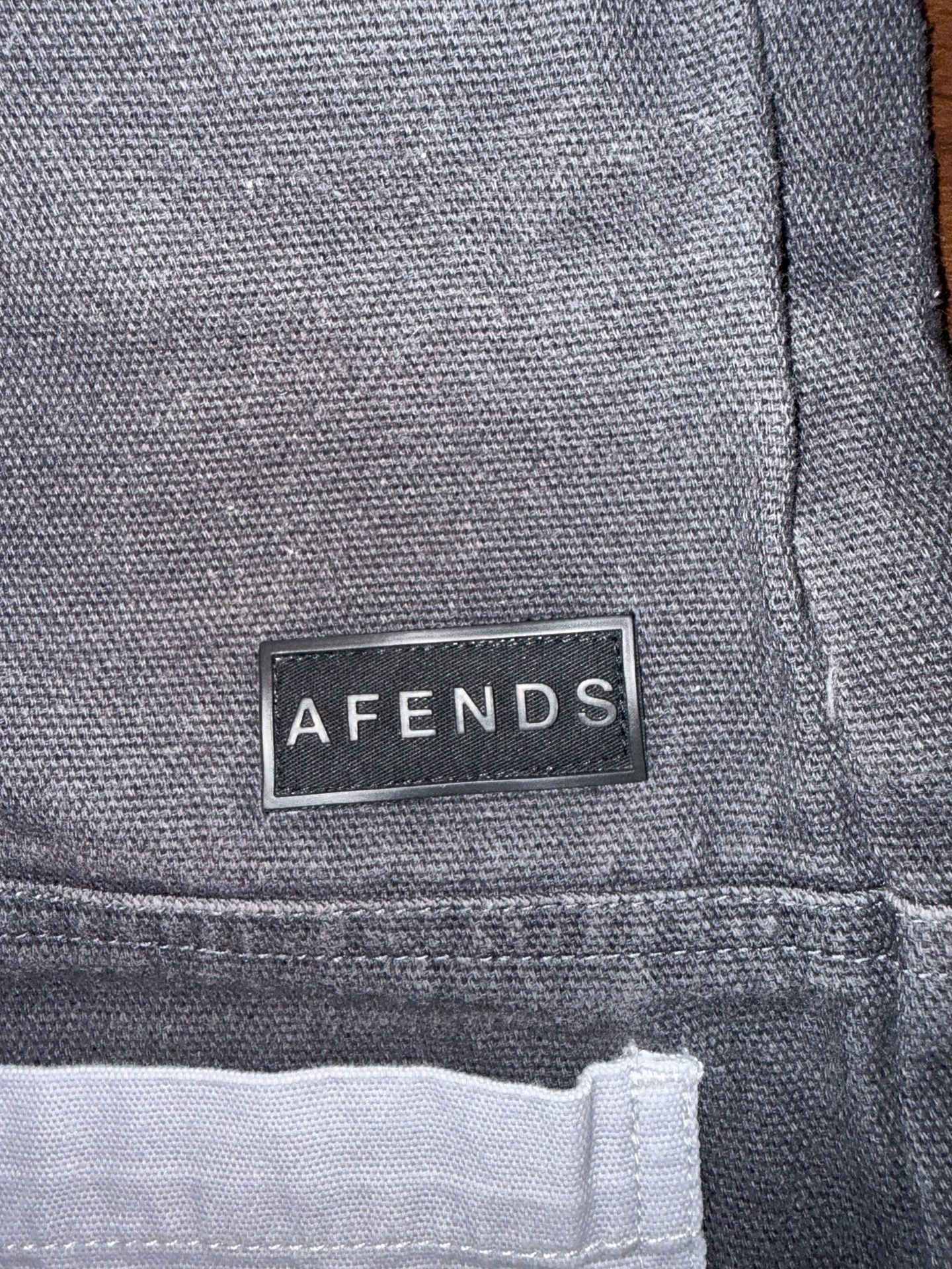 Afends Organics Carpenter Pants Size 28 Black Gray Contrast Knee Patches 3