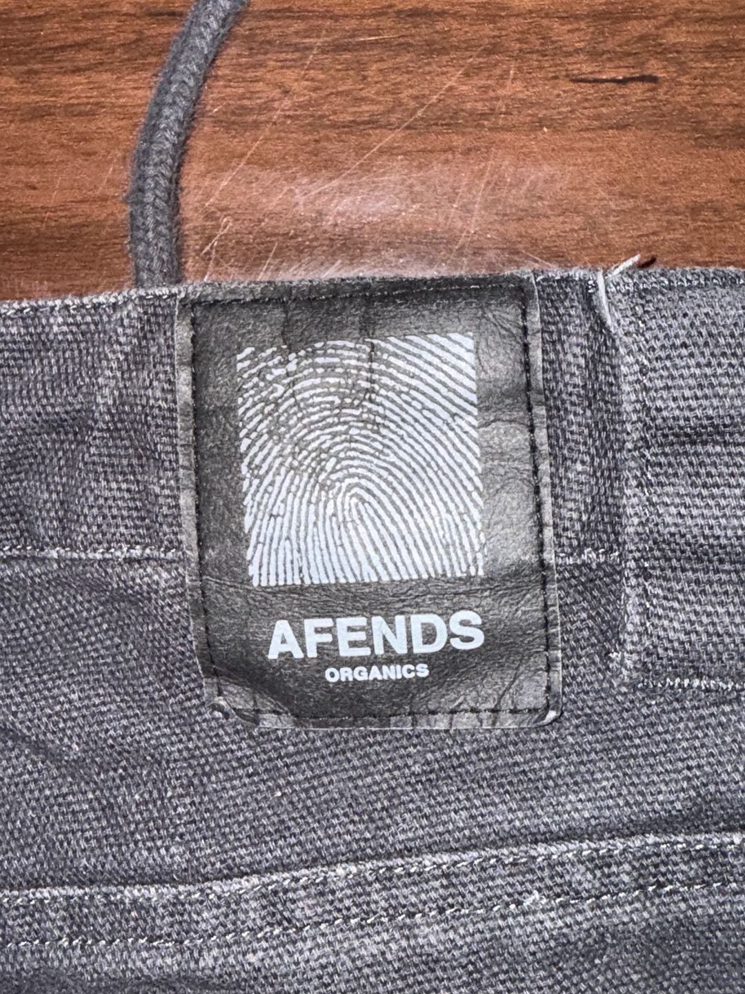 Afends Organics Carpenter Pants Size 28 Black Gray Contrast Knee Patches 6