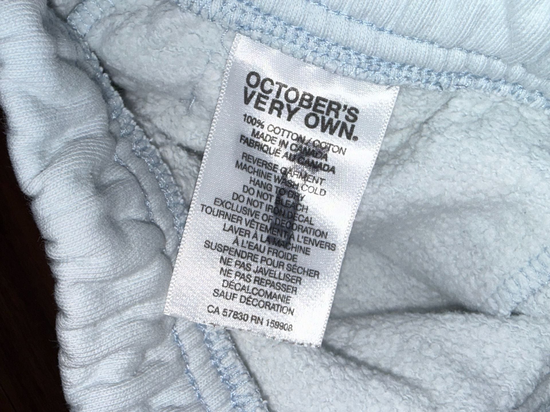 October's Very Own OVO Sweatpants Size Large Light Blue Same City Same Friends 6