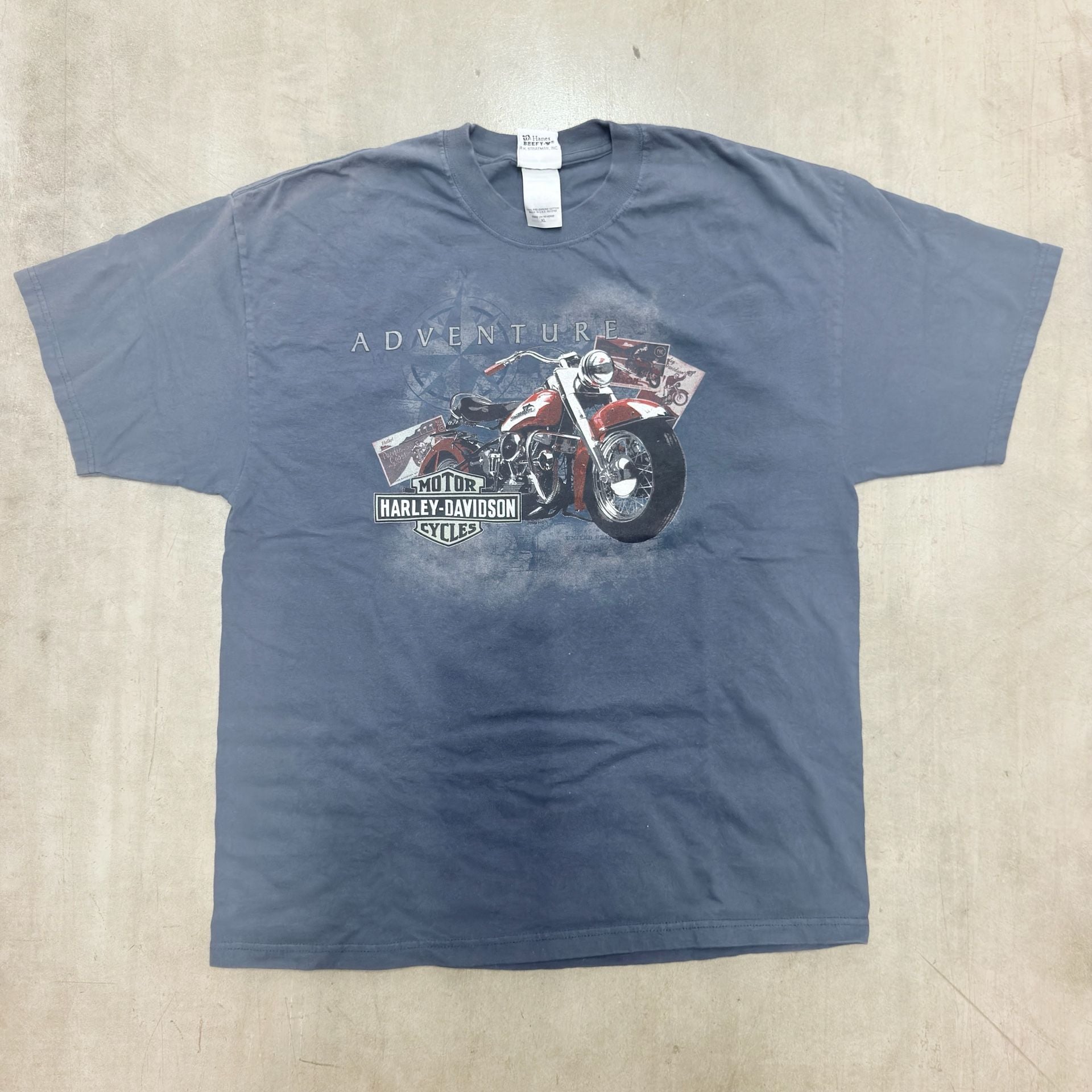 Harley-Davidson Adventure Motorcycle T-Shirt XL Blue Bryan Moore OK 2