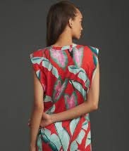 Farm Rio Summer Foliage Botanical Tropical Shirt Dress Size XXS (oversized) 3