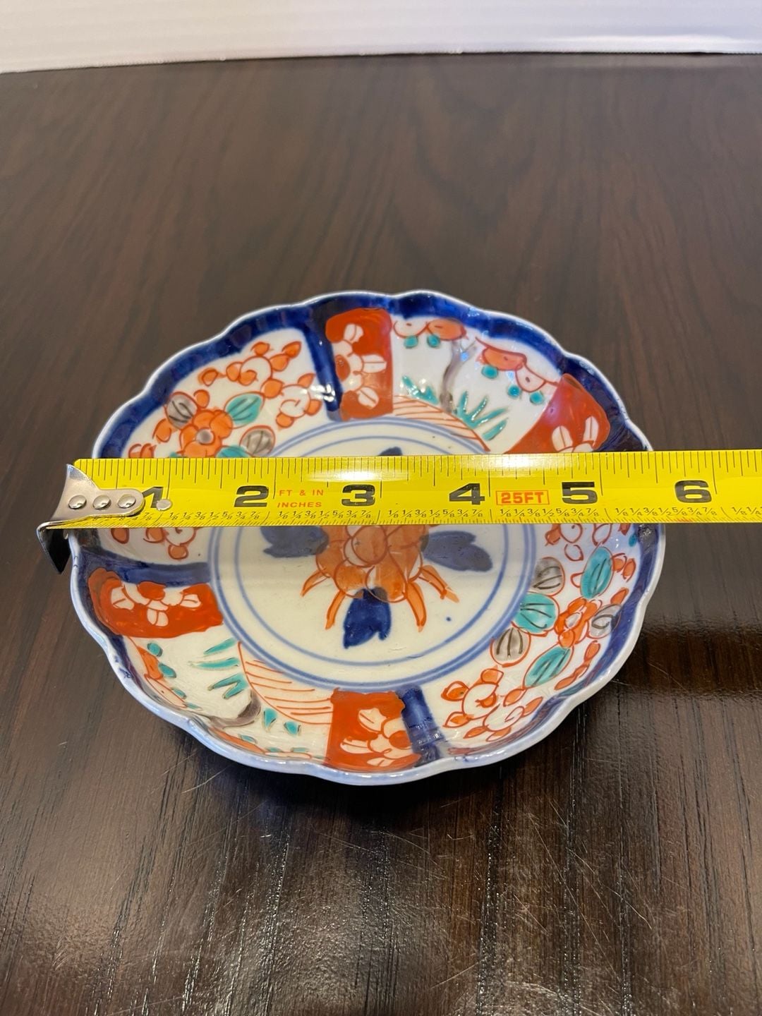Japanese Imari Porcelain Floral Scalloped Small Bowl Dish 6