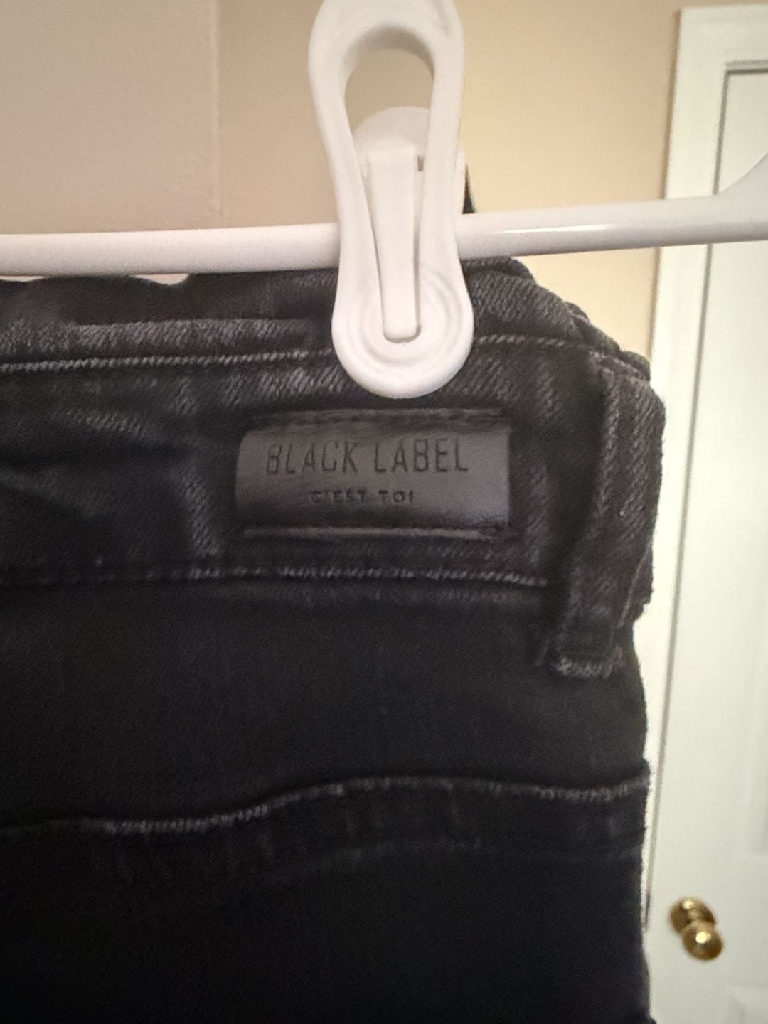 Black Label C'est Moi Paperbag Waist Jeans Size 9 Black Denim 6