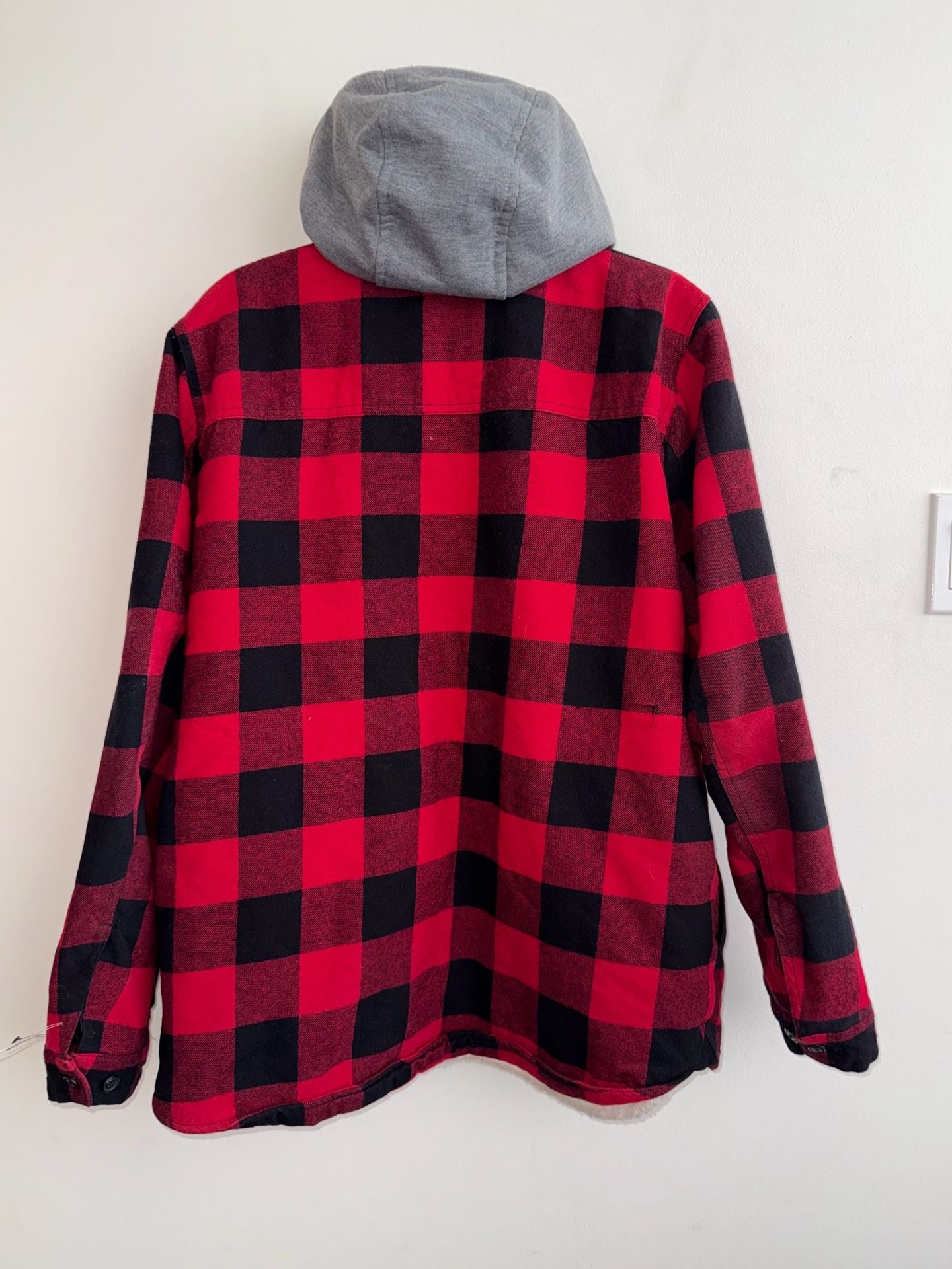 Levi Strauss & Co. Buffalo Plaid Sherpa Lined Hoodie Jacket 5