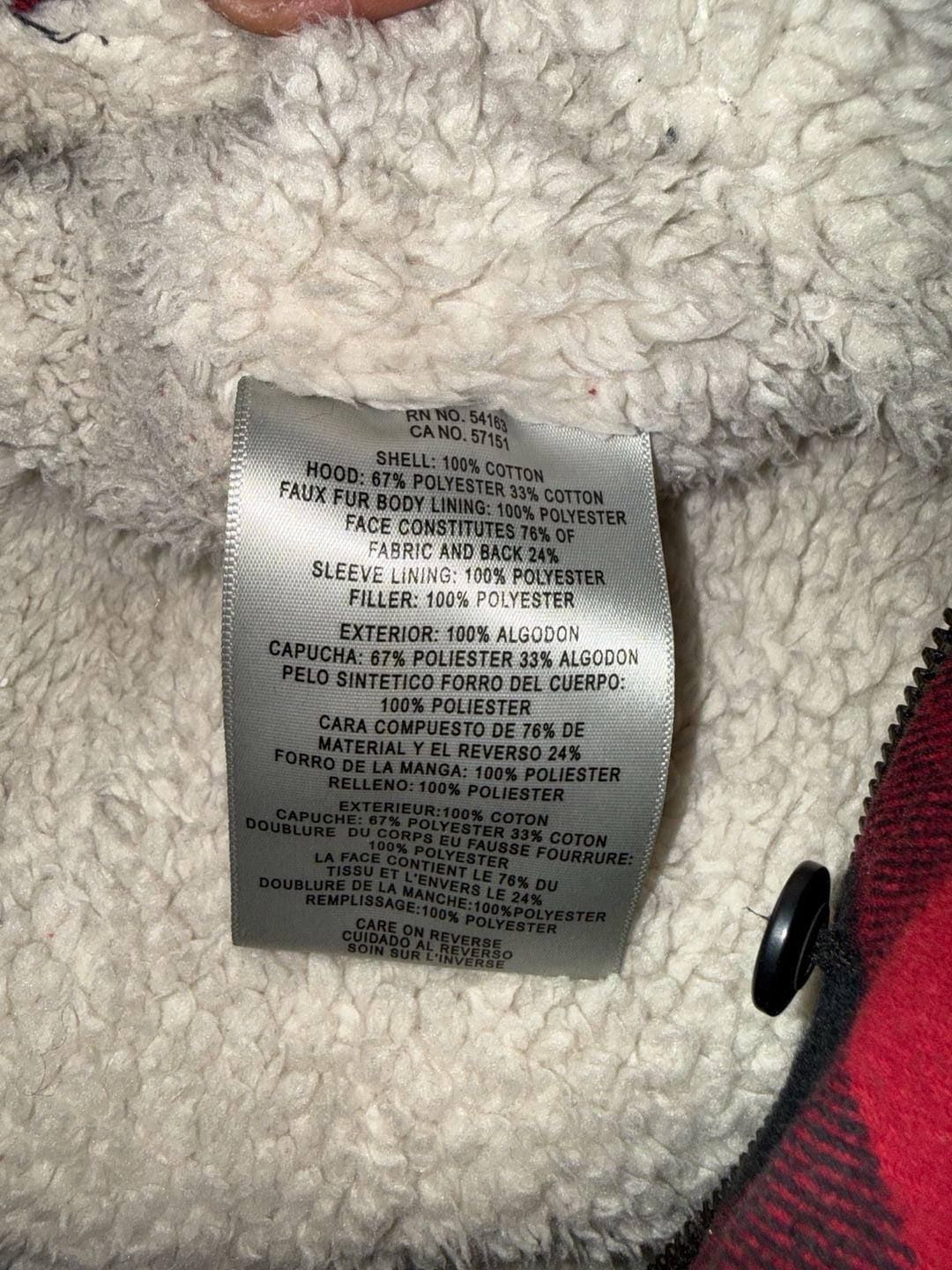 Levi Strauss & Co. Buffalo Plaid Sherpa Lined Hoodie Jacket 8