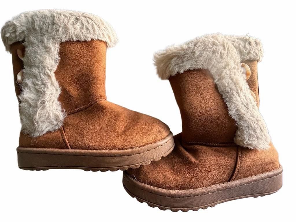 Faux Fur Winter Boot Size 13 Kids Tan Brown 2