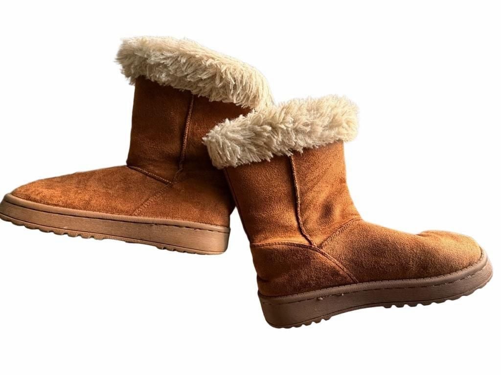 Faux Fur Winter Boot Size 13 Kids Tan Brown 3