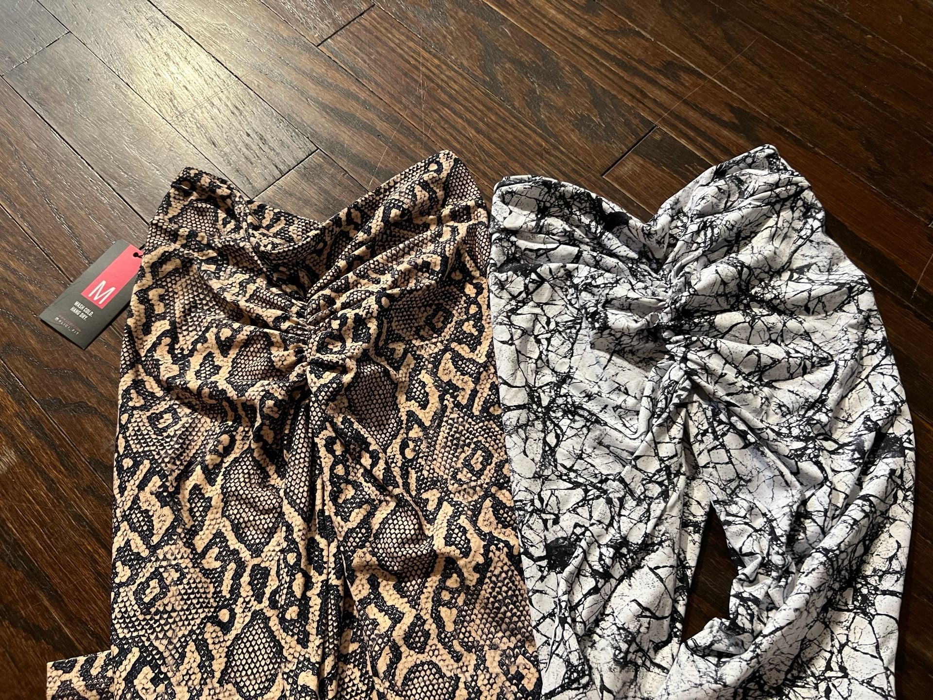 Lici Fit Leggings Size M Snake Print & Marble Print Lot of 2 2