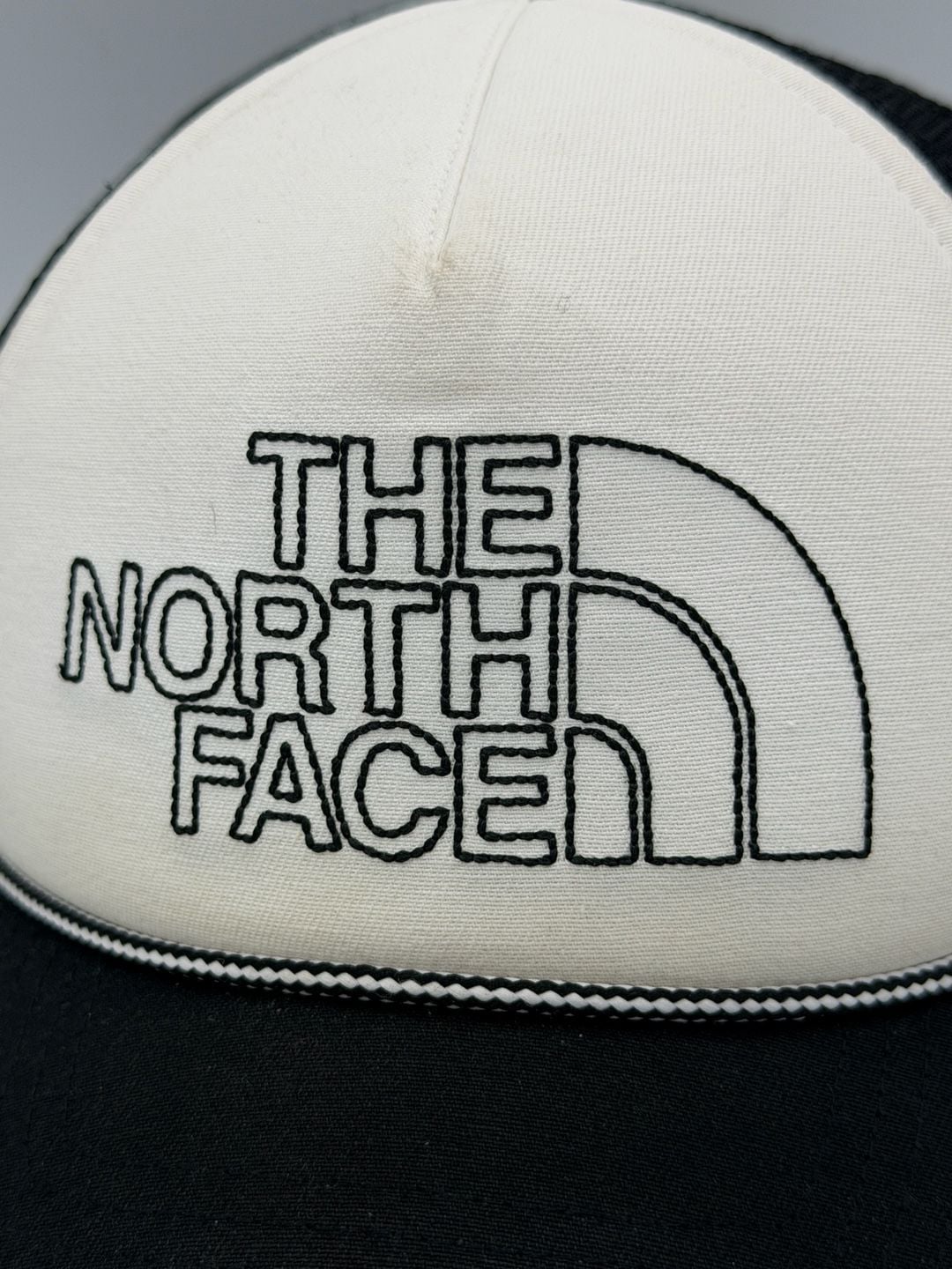 The North Face Trucker Hat Black White Rope Snapback Mesh Logo One Size 4