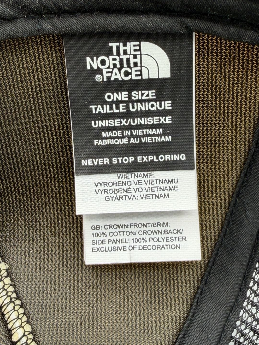 The North Face Trucker Hat Black White Rope Snapback Mesh Logo One Size 7