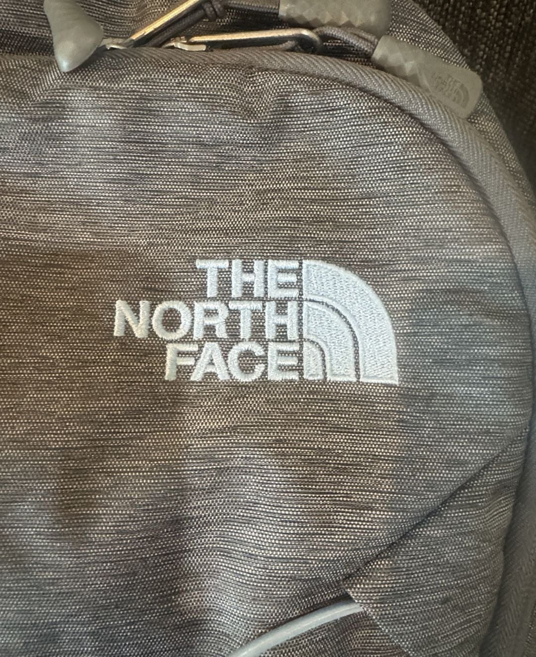 The North Face Jester Backpack Heather Gray with Powder Blue Detail Laptop School Travel Bag 4