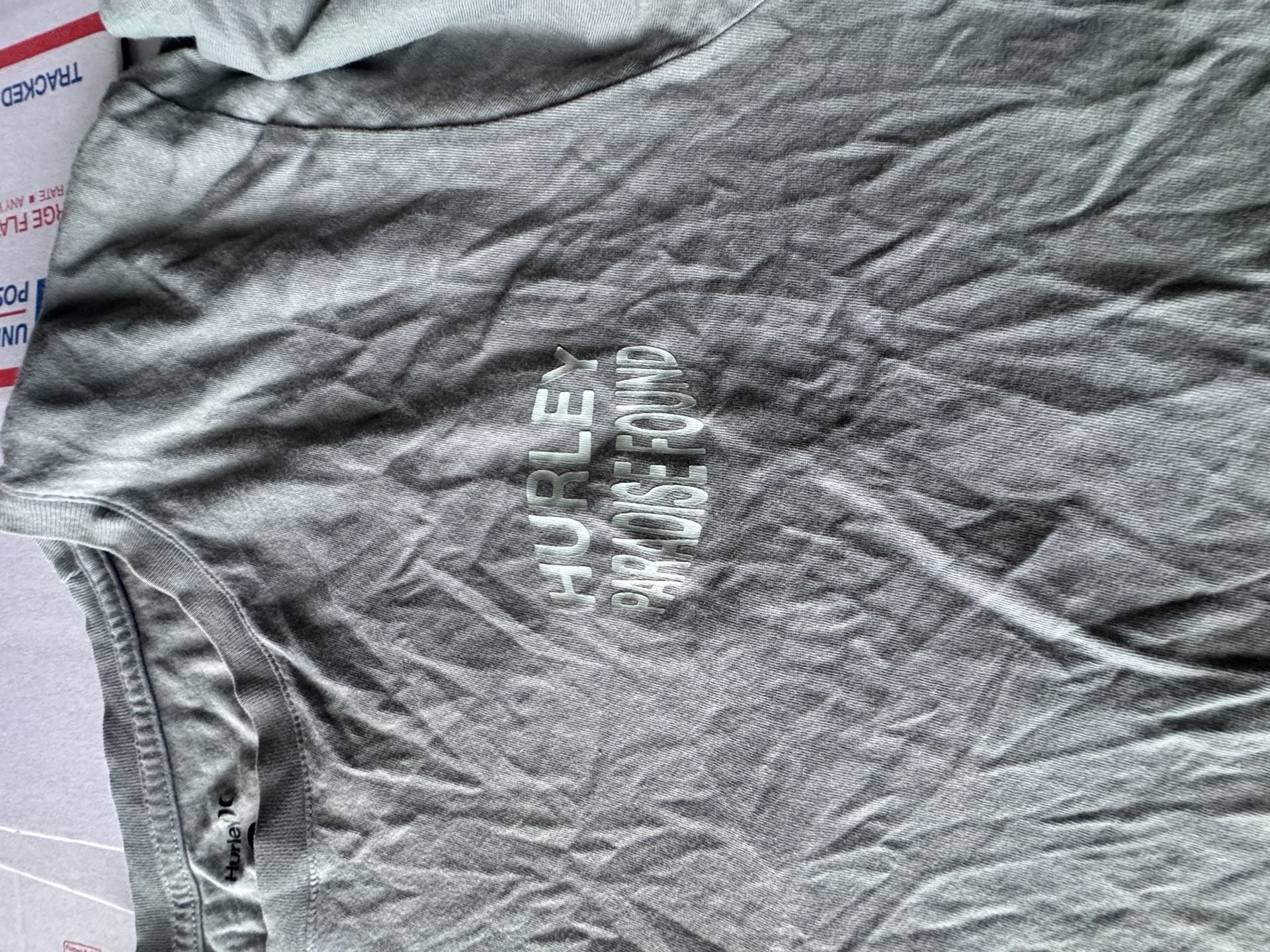 Hurley Paradise Found T-Shirt XL Gray Short Sleeve Graphic Tee 3