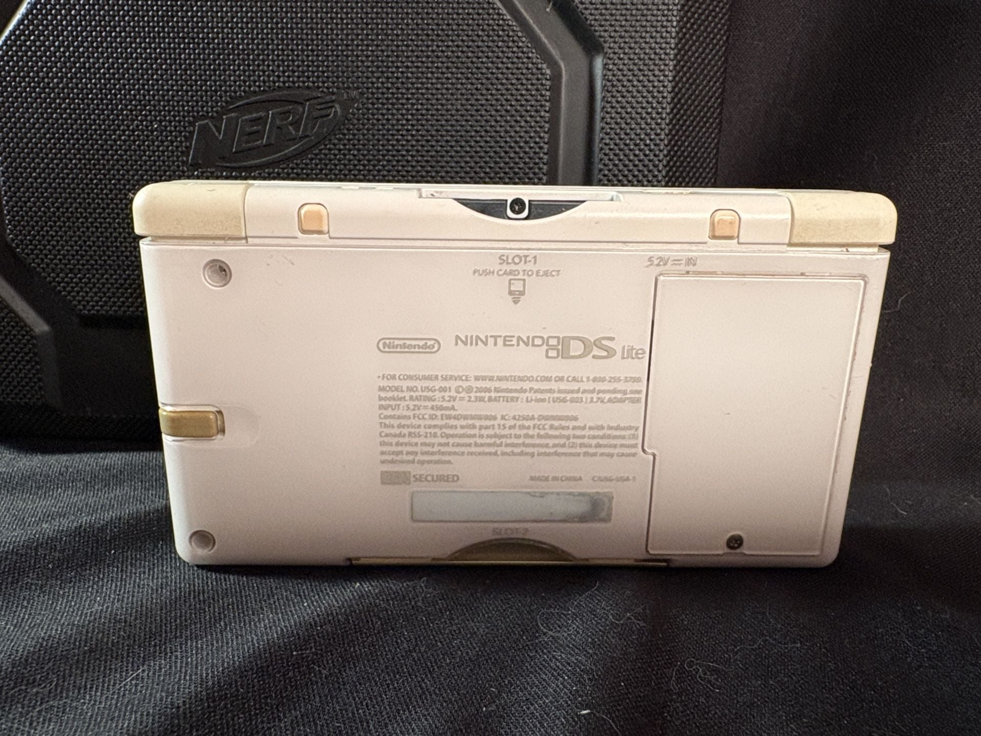 Nintendo DS Lite White Handheld System With Nerf Case 4