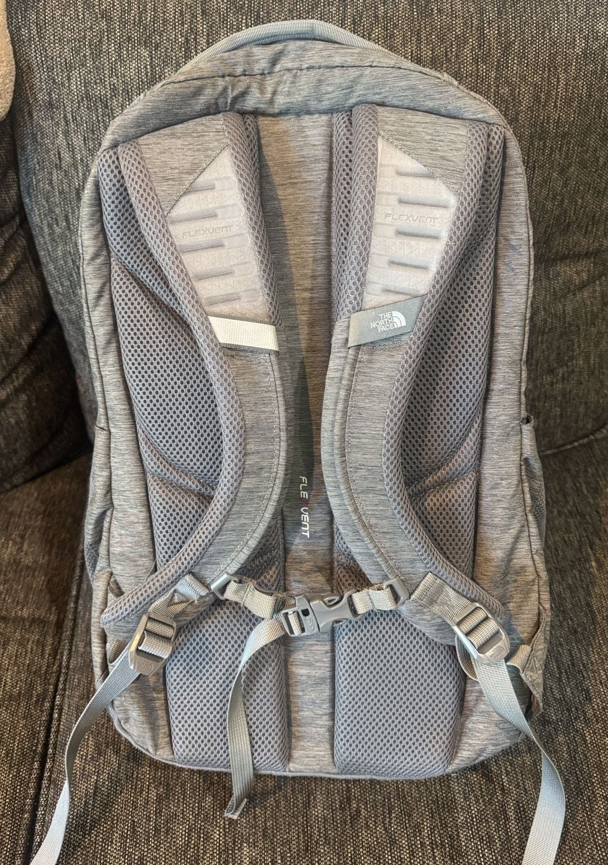 The North Face Jester Backpack Heather Gray with Powder Blue Detail Laptop School Travel Bag 7