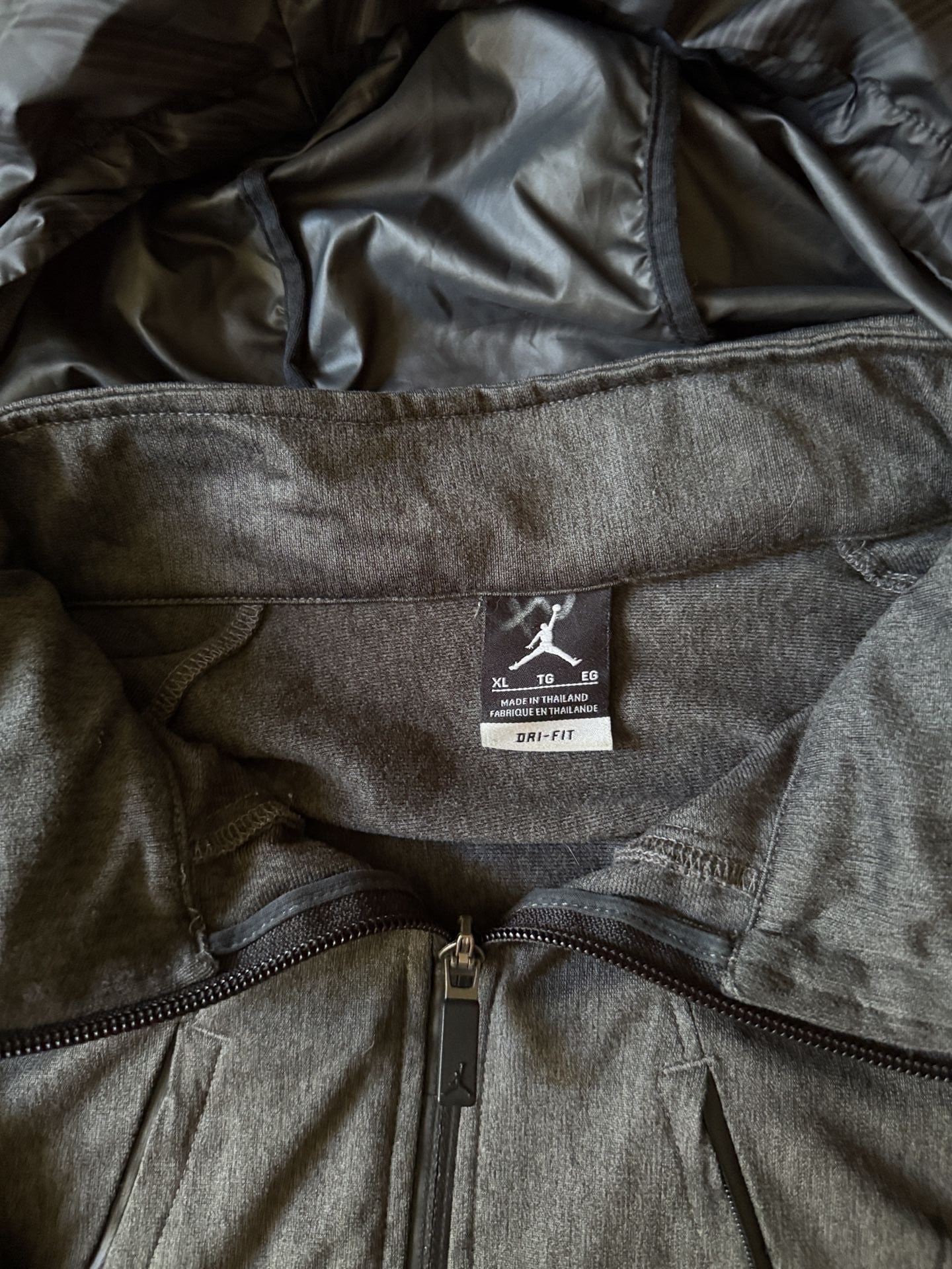 Jordan Dri-Fit Full Zip Hoodie Size XL Gray Jacket 3