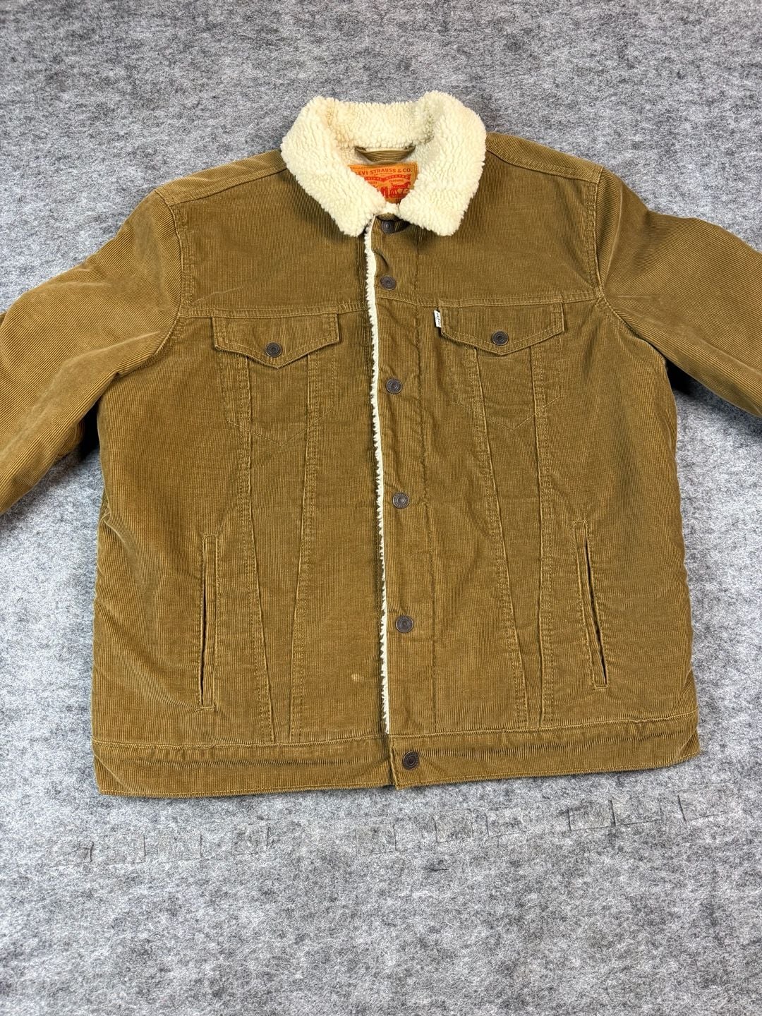 Levi's Sherpa Trucker Jacket Size XL Brown Corduroy 10