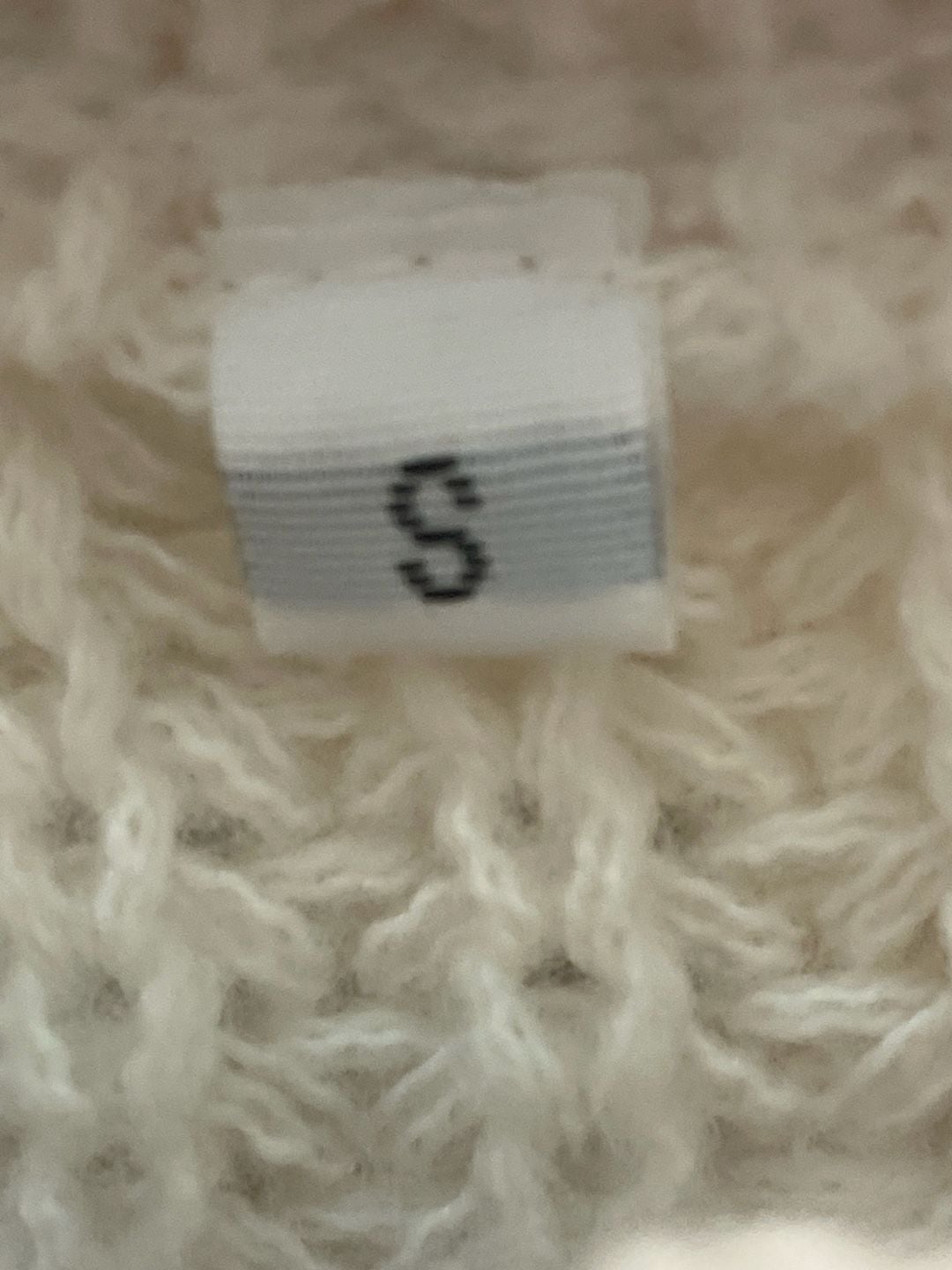 YKR Chunky Knit Cardigan Size S White Button Up Sweater 5