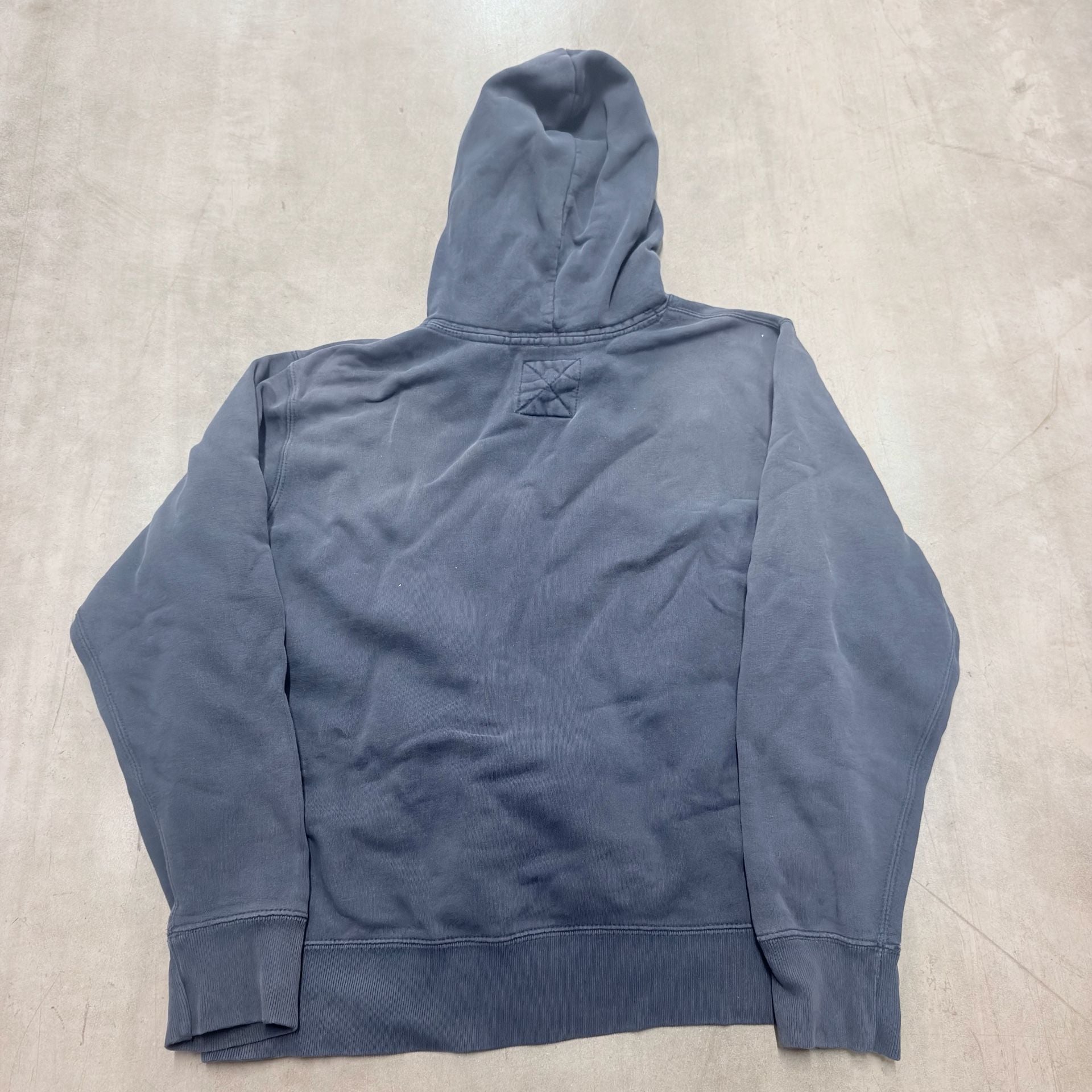 American Eagle Hoodie Size L Blue Cotton Fleece Graphic Pullover 6