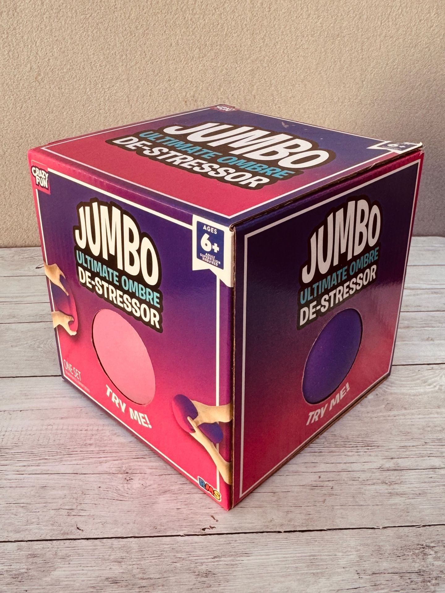 RMS Crazy Fun Jumbo Ultimate Ombre De-Stressor Ball Toy New In Box 2