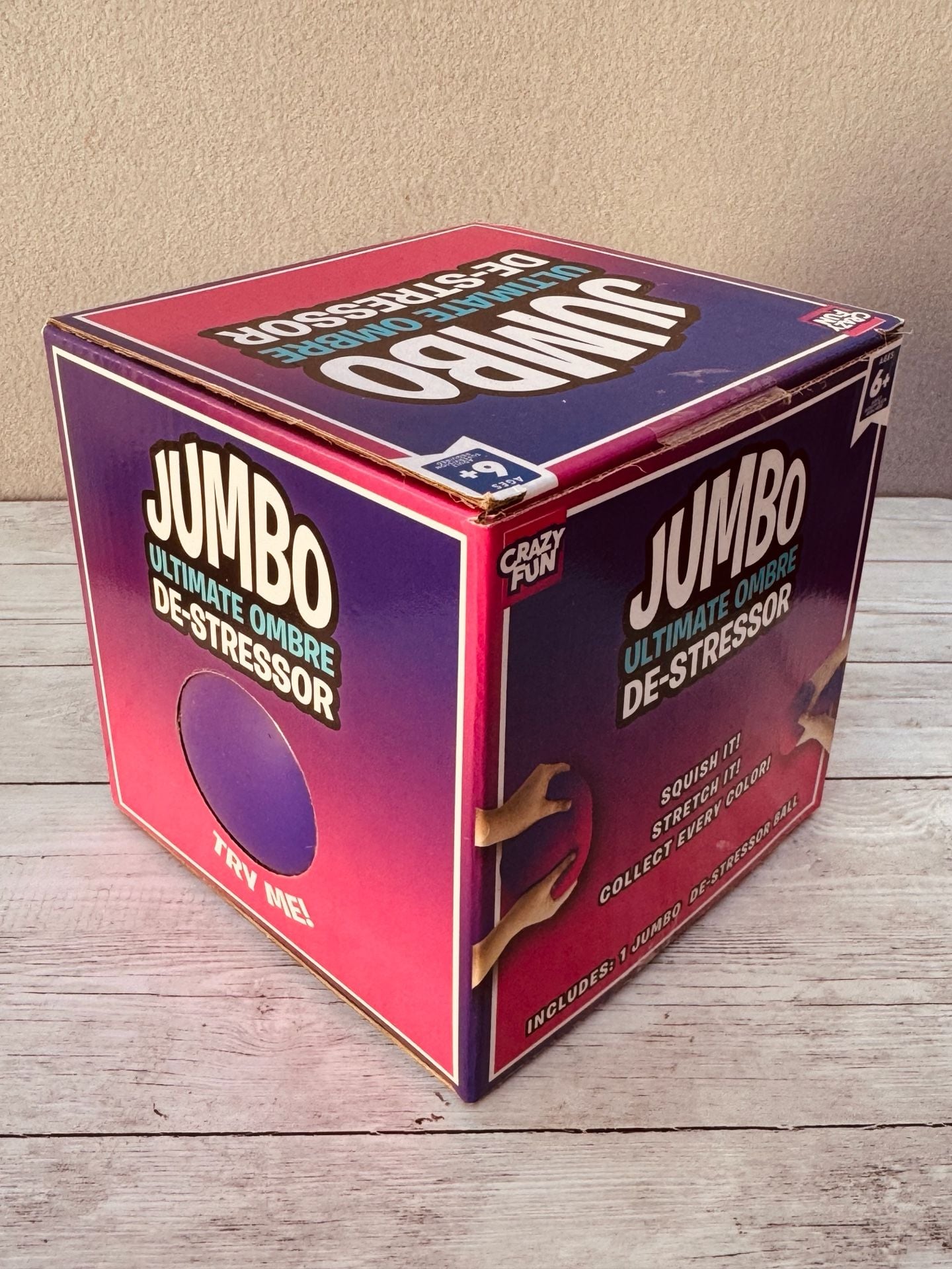 RMS Crazy Fun Jumbo Ultimate Ombre De-Stressor Ball Toy New In Box 4