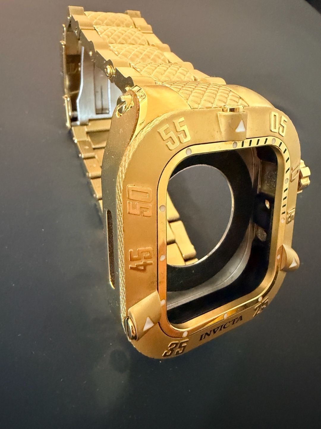 Invicta 39745 Smart Chassis Gold Apple Watch 44mm Series 4 5 6 SE 4