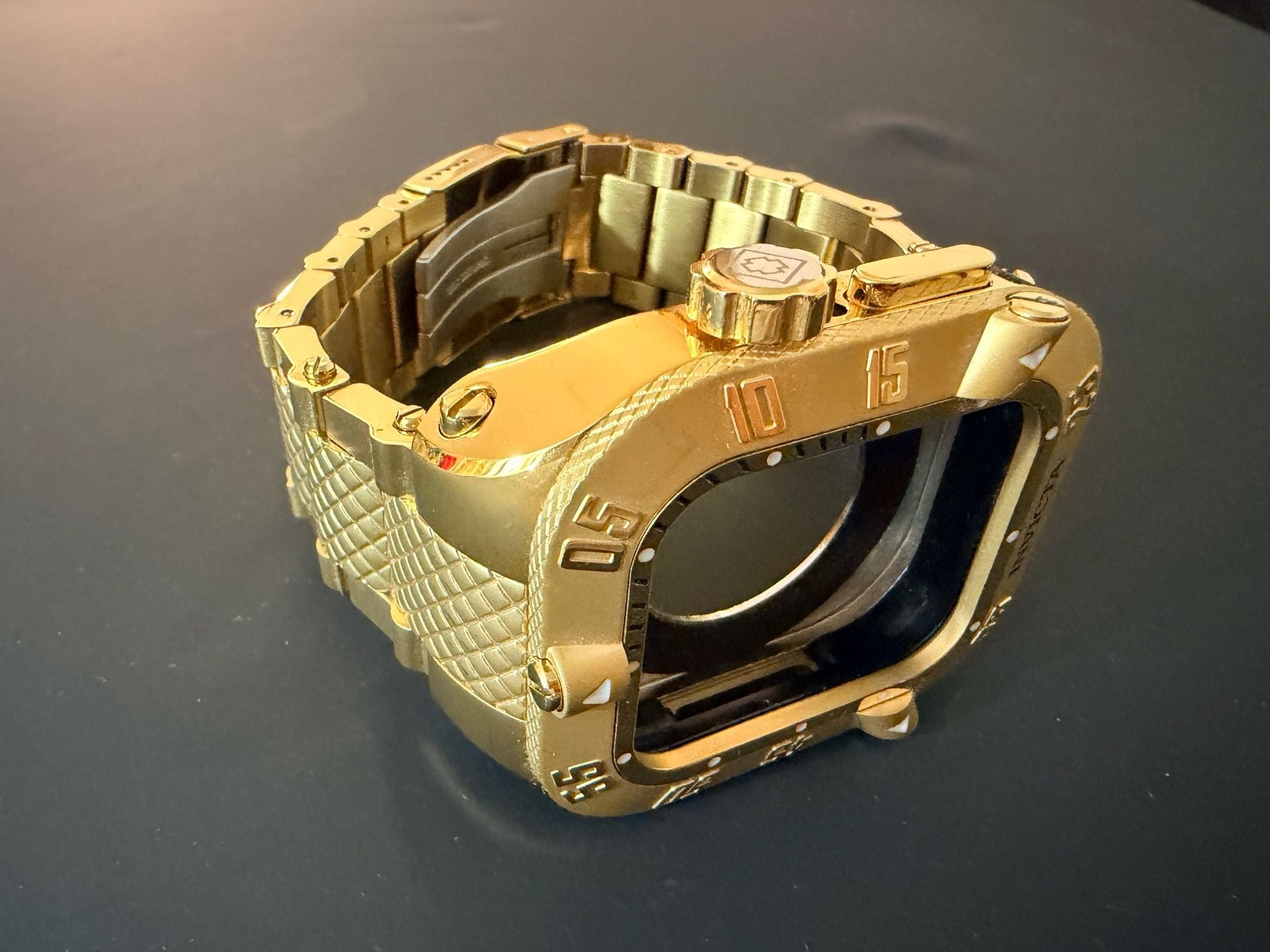 Invicta 39745 Smart Chassis Gold Apple Watch 44mm Series 4 5 6 SE 7