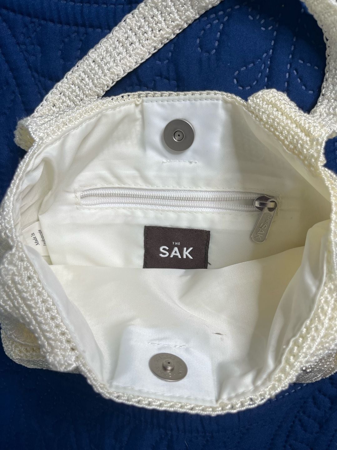 The Sak Cream Crochet Mini Woven Handbag: Boho -Coastal 4
