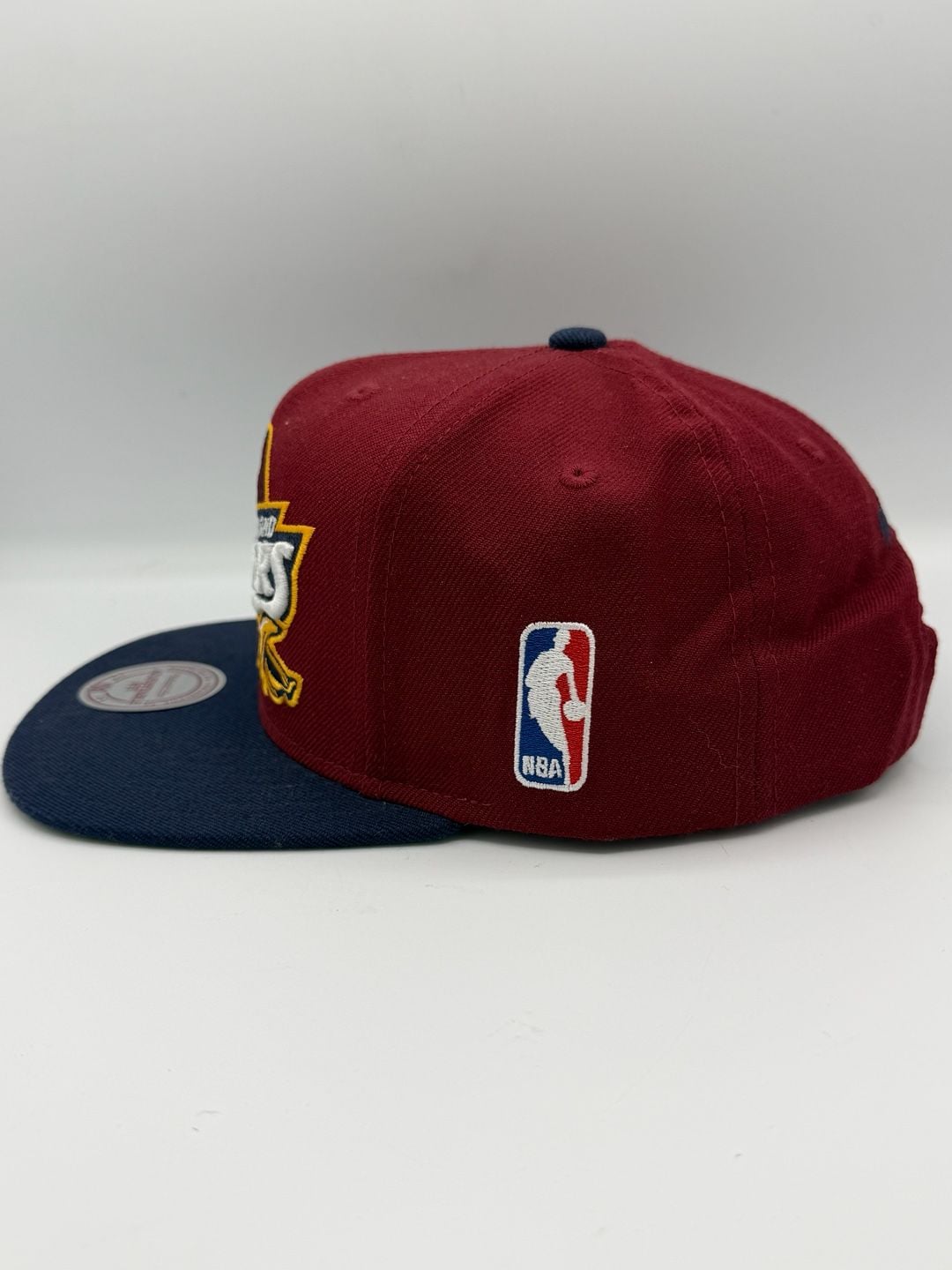 2014 Mitchell & Ness Cleveland Cavaliers XL Logo Snapback Hat Burgundy NBA 4