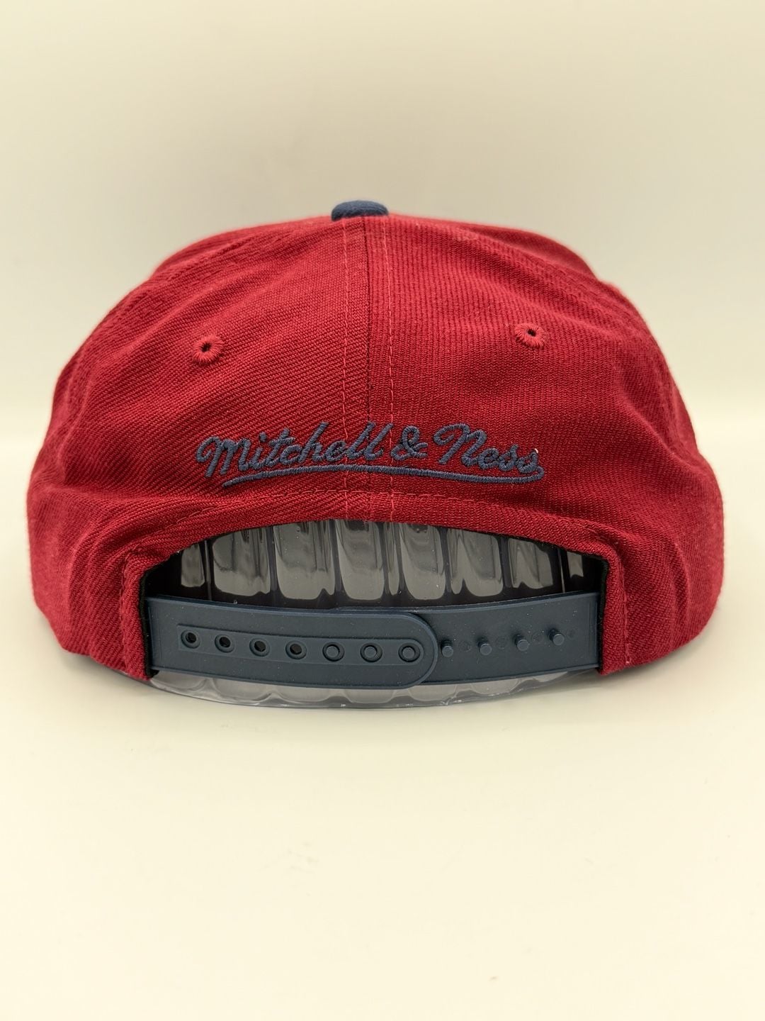 2014 Mitchell & Ness Cleveland Cavaliers XL Logo Snapback Hat Burgundy NBA 5