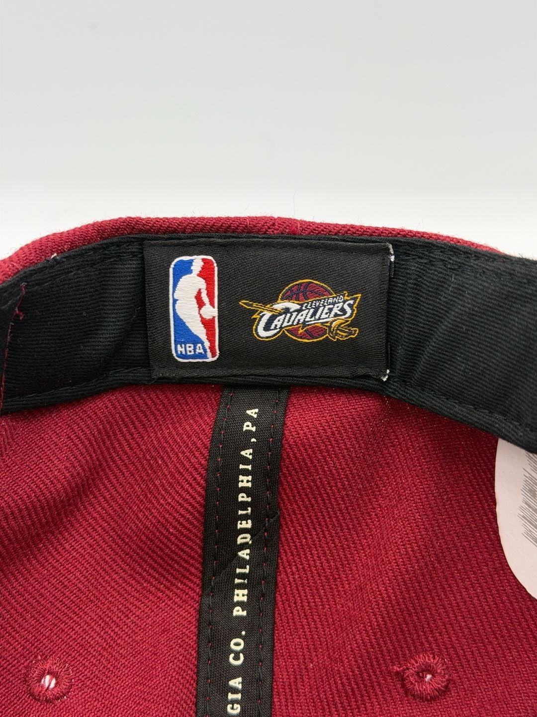 2014 Mitchell & Ness Cleveland Cavaliers XL Logo Snapback Hat Burgundy NBA 6