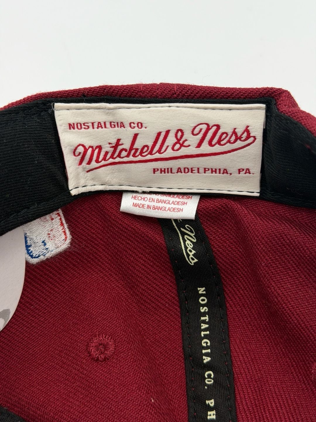 2014 Mitchell & Ness Cleveland Cavaliers XL Logo Snapback Hat Burgundy NBA 7