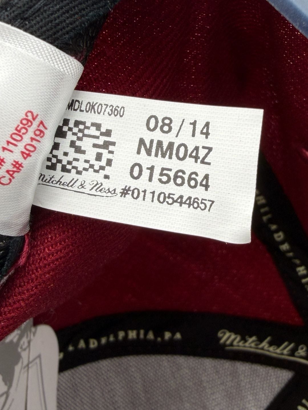 2014 Mitchell & Ness Cleveland Cavaliers XL Logo Snapback Hat Burgundy NBA 9