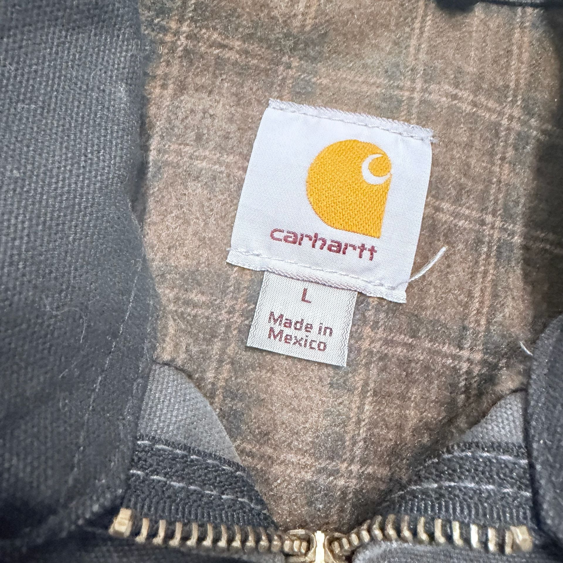 Carhartt Detroit Jacket Size L Gray Embroidered TK&M Fencing 5