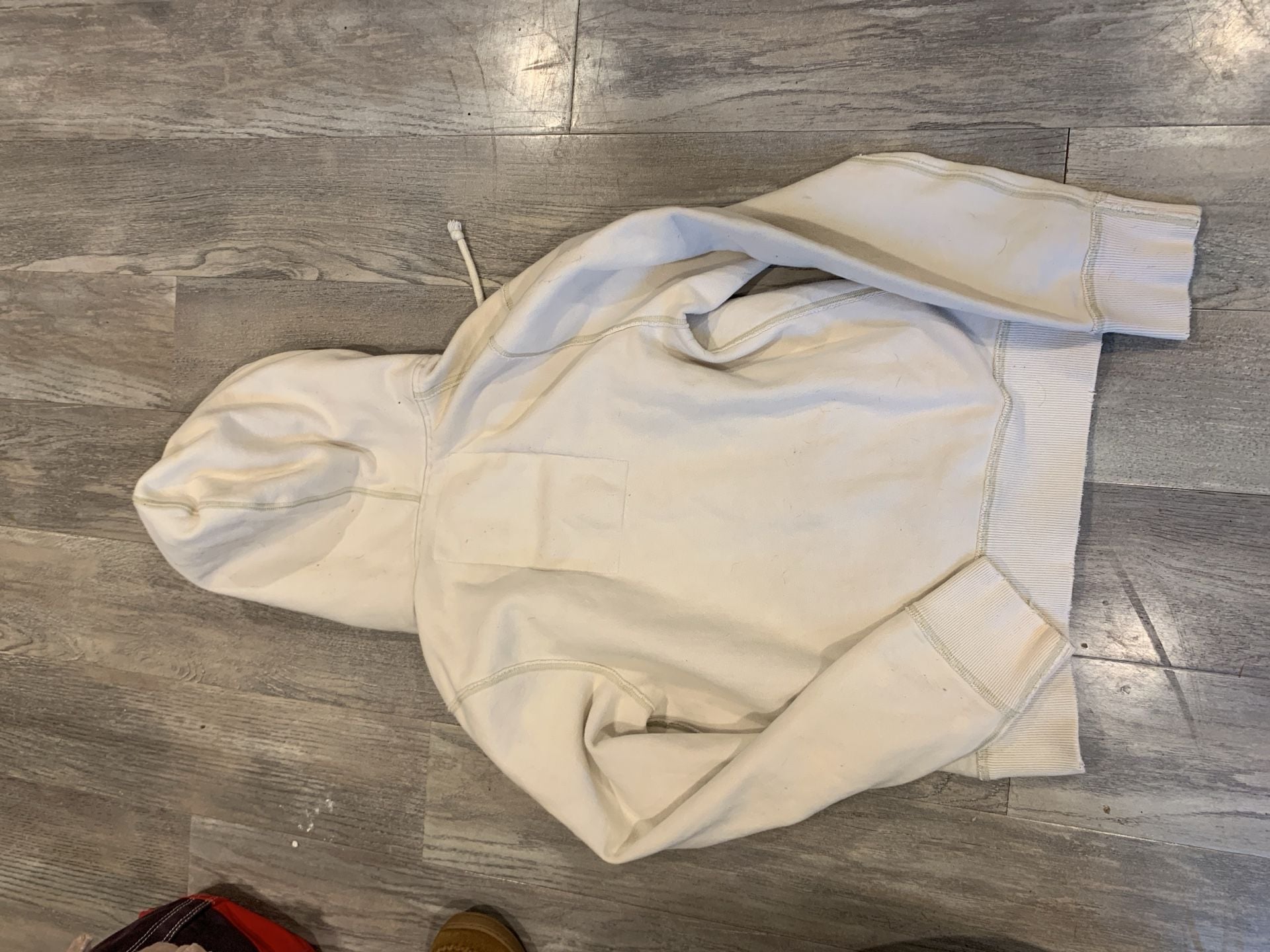 Abercrombie & Fitch Zip Up Hoodie Size Medium White Blue Applique 9