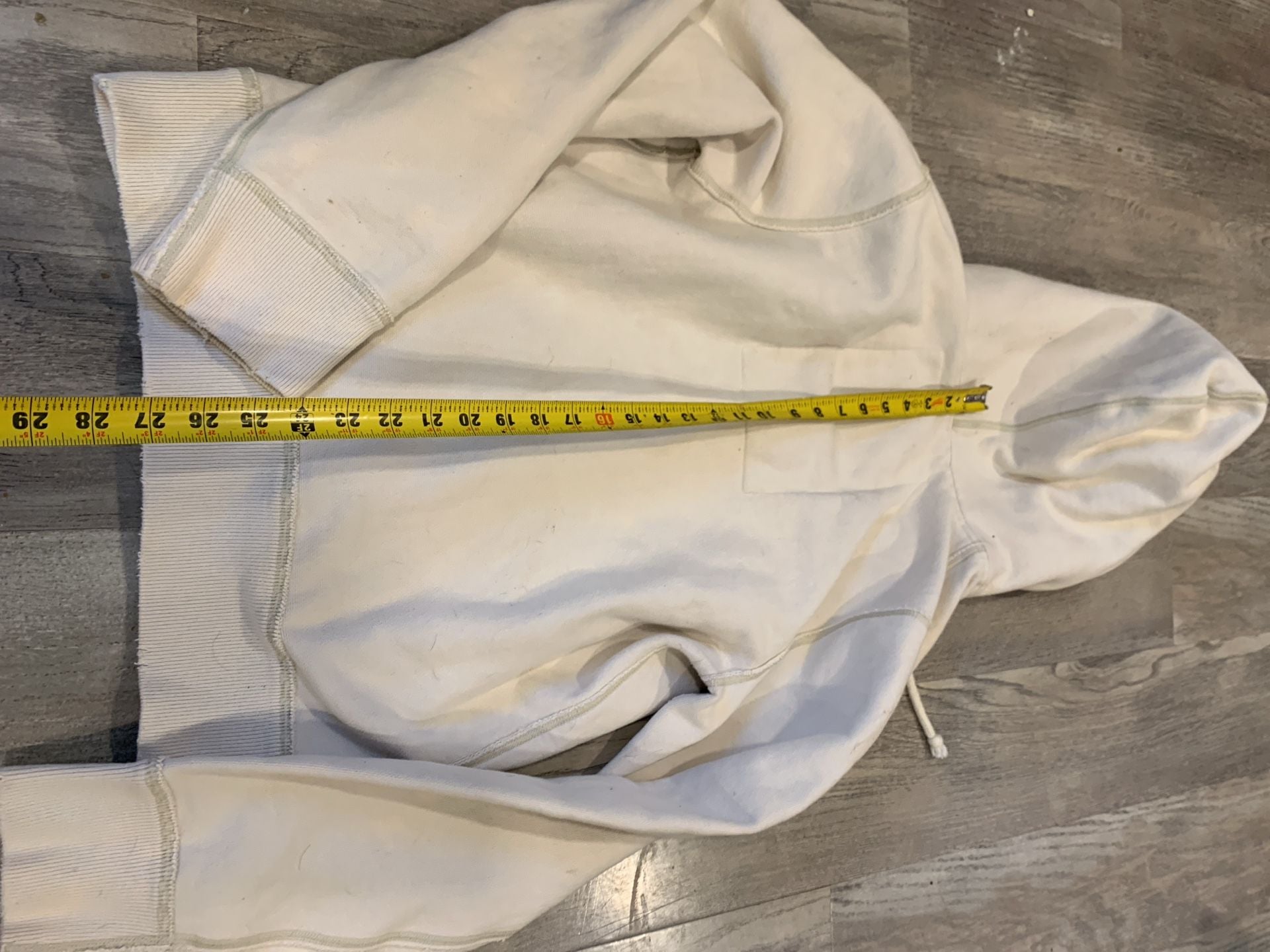 Abercrombie & Fitch Zip Up Hoodie Size Medium White Blue Applique 10