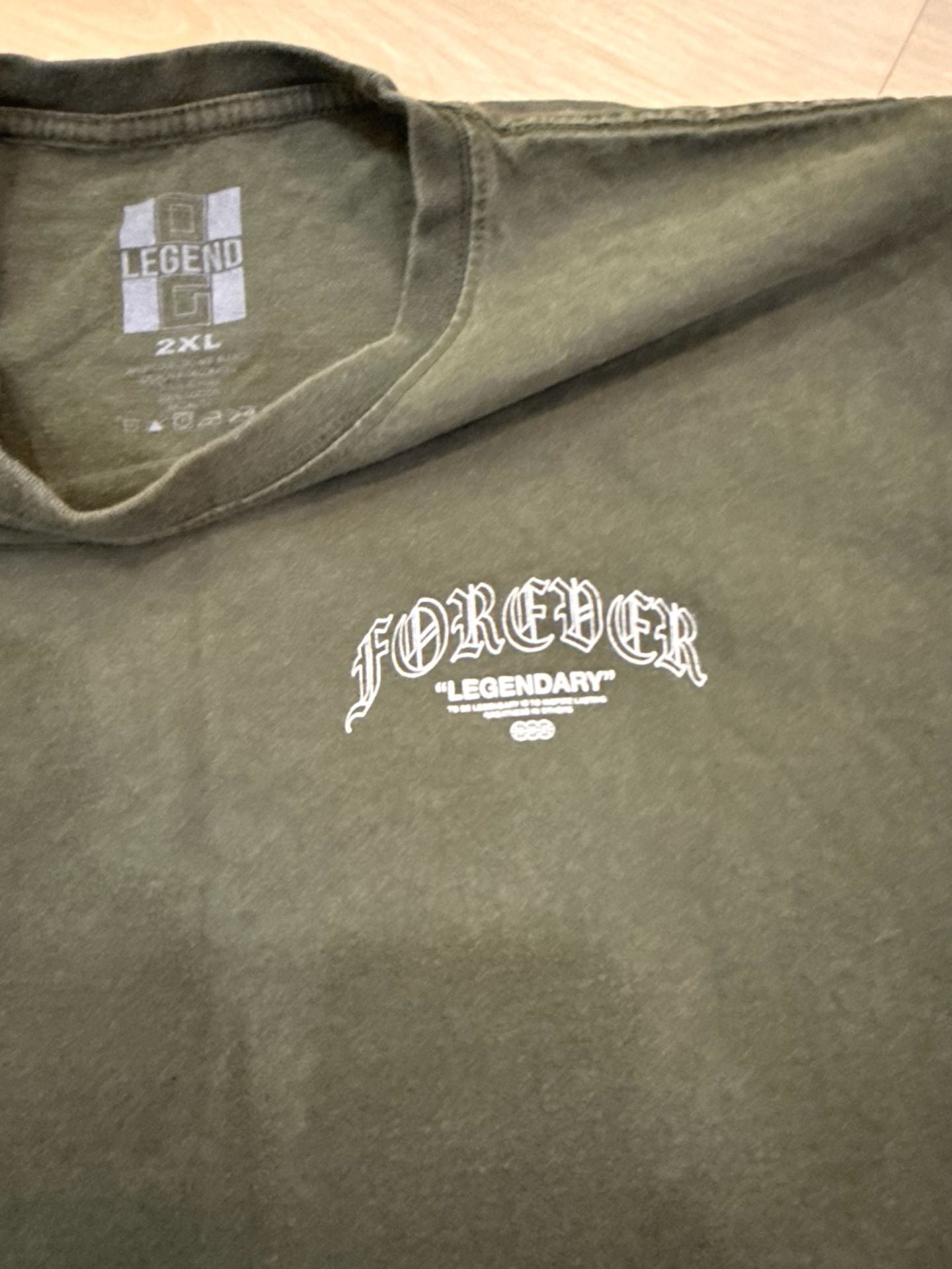 Legend Legend Forever T-Shirt Size 2XL Green Graphic Tee 5
